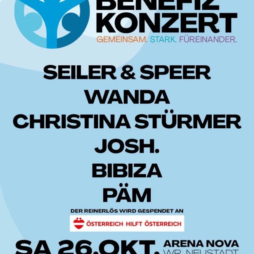 HOCHWASSER BENEFIZKONZERT Gemeinsam. Stark. Füreinander